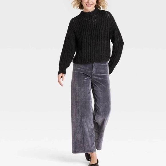 Universal Thread Women's Crewneck Openwork Pullover Sweater Black XXL - Picture 12 of 12